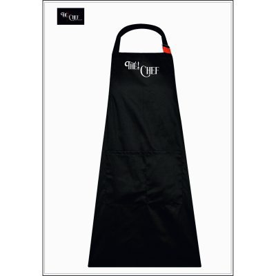 Предна престилка мод.10742 с бродерия THE CHEF 2 10742 cherno s cherveno s logo