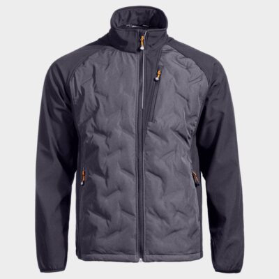 мъжко яке с вталена кройка мод.0307 16 0307 yake figuri softshel sivo 1